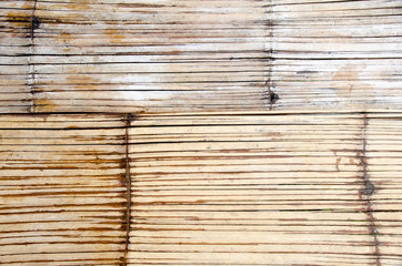 Bamboo wickerwork wall in Asian rural area. Bamboo texture background from tribal house wall.