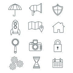 Digital marketing and business icons icon vector illustration graphic design