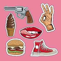 Pop art icons icon vector illustration graphic design