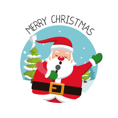 Merry chrismtas card cartoon icon vector illustration graphic design