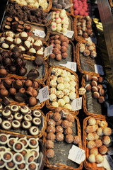 Chocolate confectionary on display