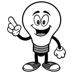 Light Bulb Talking Illustration