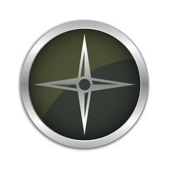 Button Set - dunkel mit silbernem Ring - Reisen - Kompass