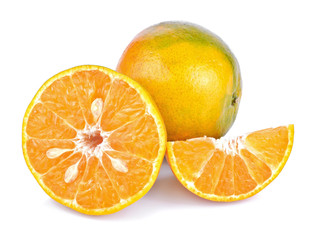 fresh orange isolated on white background