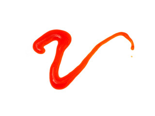 chili sauce on white background