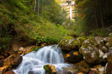 Perechnik waterfall in the Triglav National Park, Slovenia
