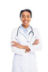 Fototapeta premium smiling african american doctor