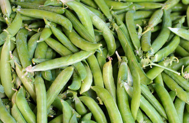 Green peas in the pod