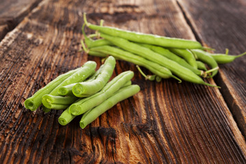 Raw fresh green beans