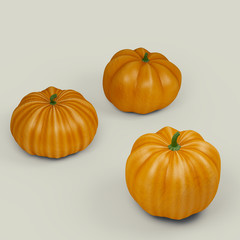 Set of pumpkin with different shape