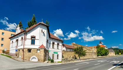 Fototapeta na wymiar Dfencsive wall surrounding the old town of Levoca in Slovakia