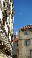 old residential buildings in croatian town split