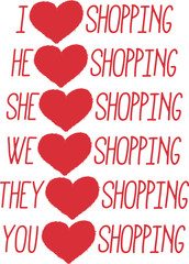 I love shopping labels set