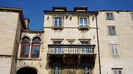 old residential buildings in croatian town split
