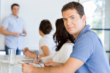 Fototapeta premium Business meeting with presentation