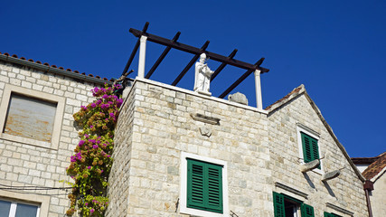 old residential buildings in croatian town split