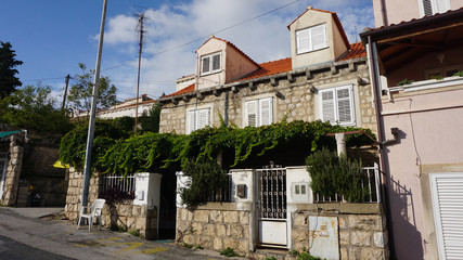 old houses in the croatian town of dubrovnik