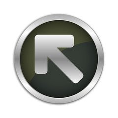 Button Set - dunkel mit silbernem Ring - Pfeil nach oben links