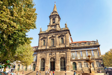 Fototapeta na wymiar Holy Trinity church in Porto, Portugal
