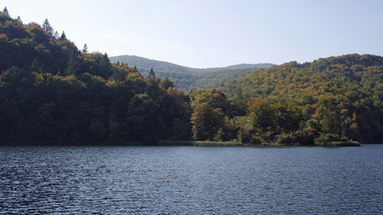 amazing landscape at the plitvice lakes in croatia