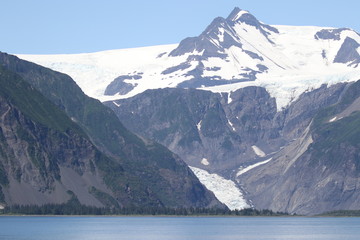 Gletscher und Berge in Alaska