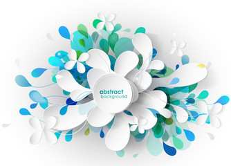 Abstract colored background with different shapes.