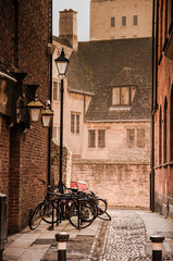 Small alley and bicycle in Windsor, UK
