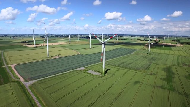 Wind Farm Aerial View