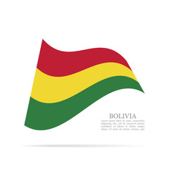 Bolivia national flag waving vector icon