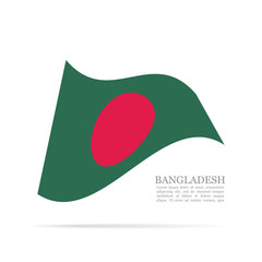 Bangladesh national flag waving vector icon