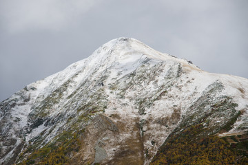 Caucasus snow mountain in Ushguli, Georgia