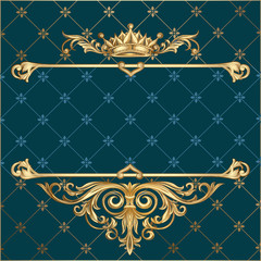 Retro decorative ornate blank