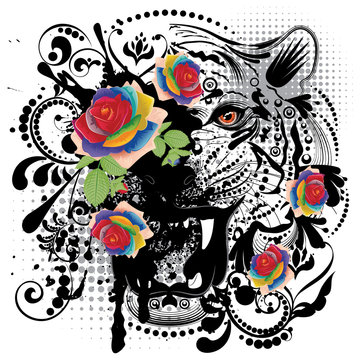 Ornamental Tiger Portrait