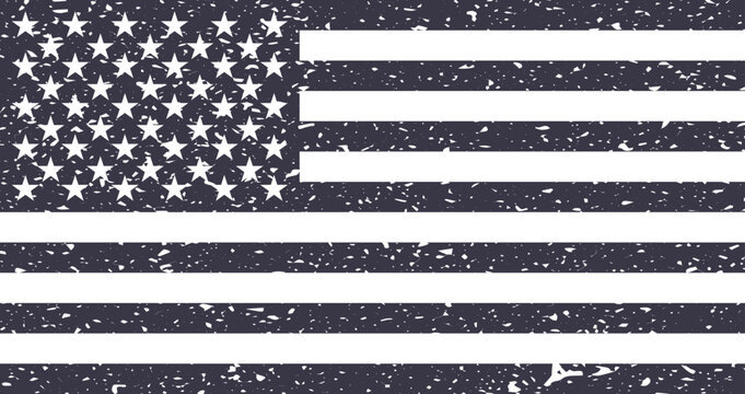 Black Grunge USA flag