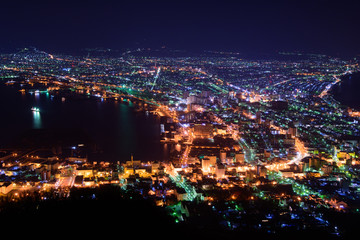Fototapeta na wymiar 北海道　函館表夜景　函館山からの風景