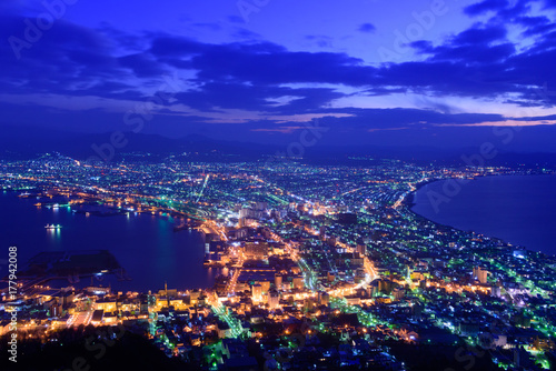 北海道函館表夜景函館山からの風景wall Mural Wallpaper Murals Scirocco340