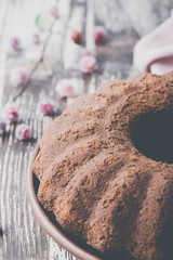 Bundt cake with candied cranberries