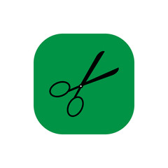 scissors square icon vector