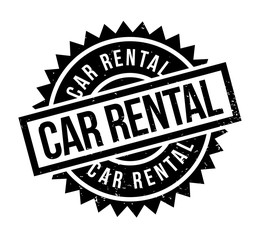 Car Rental rubber stamp. Grunge design with dust scratches. Effects can be easily removed for a clean, crisp look. Color is easily changed.