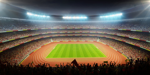 Soccer stadium with running track © TandemBranding