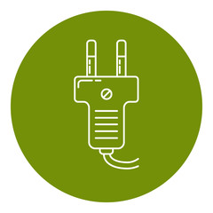 Plug icon in thin line style