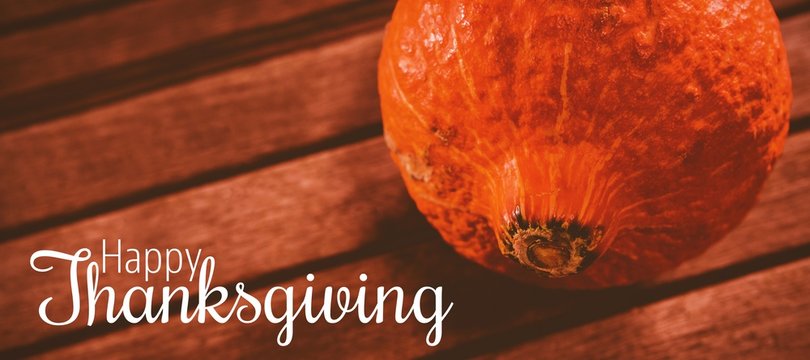 Composite image of thanksgiving greeting text