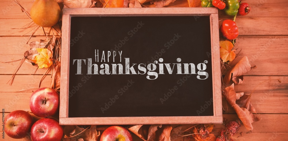 Poster composite image of digitally generated image of happy