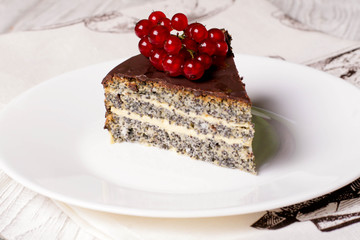 Chocolate and poppy seed cake