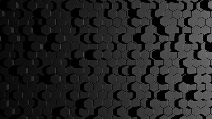 abstract black hexagon pattern background  