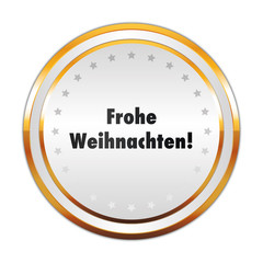 Luxus Button weiß - Frohe Weihnachten