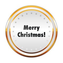 Luxus Button weiß - Merry Christmas