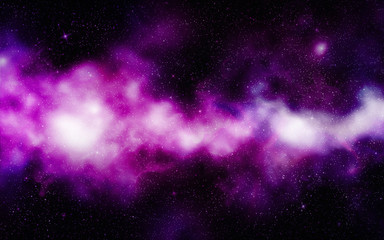 Fototapeta na wymiar Purple Universe milky way space galaxy with stars and nebula.