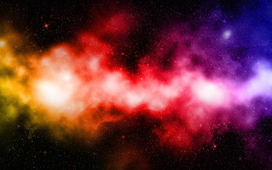 Fototapeta na wymiar Colorful Universe milky way space galaxy with stars and nebula.