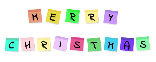 Merry Christmas - Colorful Sticky Notes